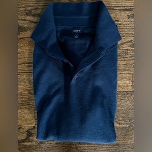 J.Crew Men’s Merino Wool-Blend Polo Sweater | Navy | Size Large